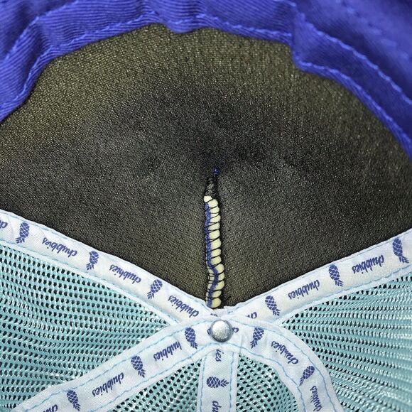 Chubbies Hat Cap Blue Snap Back Trucker Adjustable Teal‎ Pink White Palm Trees - Picture 6 of 8